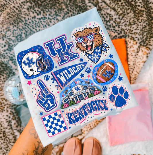 Wildcats football doodles - DTF TRANSFER (SYM S26)