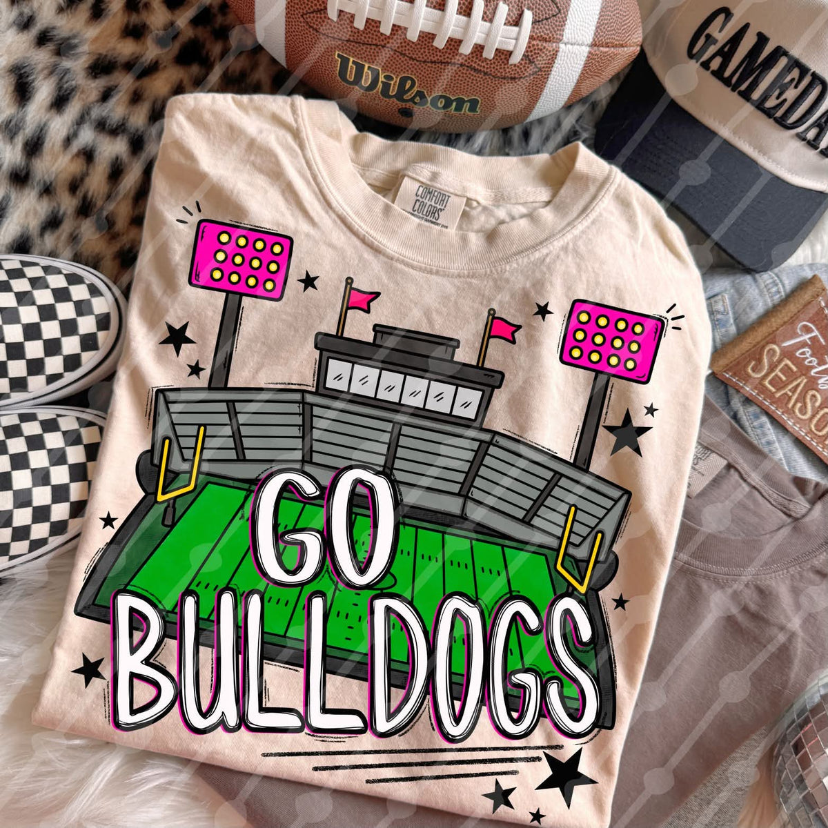 GO BULLDOGS pink stadium - DTF TRANSFER (JBD)
