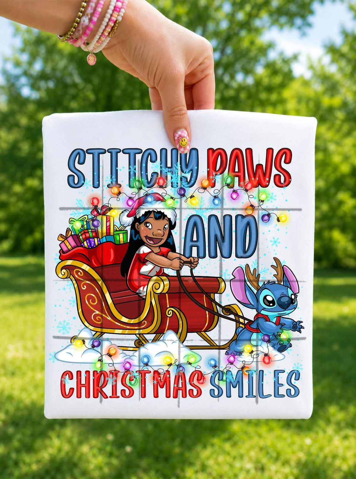 Stitchy Christmas Smiles - DTF TRANSFER (TDC)