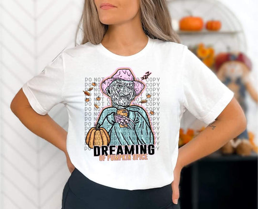 NIGHTMARE Dreaming of Pumpkin Spice pastel horror- DTF TRANSFER ONLY
