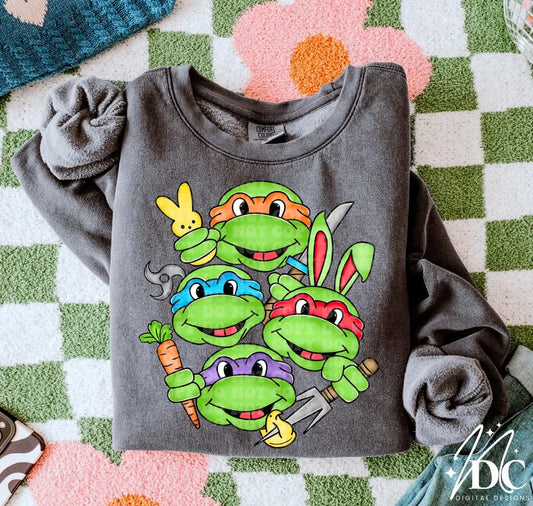 Turtle Bunnies-DTF TRANSFER (NDC)