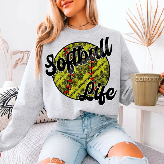 Lace softball life - DTF TRANSFER (MMD/F25)