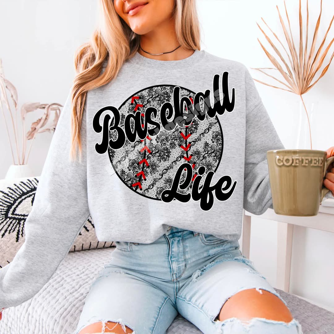 Lace baseball life - DTF TRANSFER (MMD/F25)