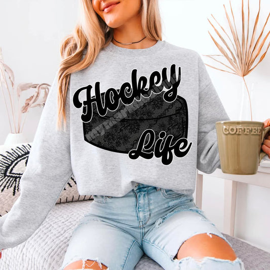 Lace hockey life - DTF TRANSFER (MMD/F25)
