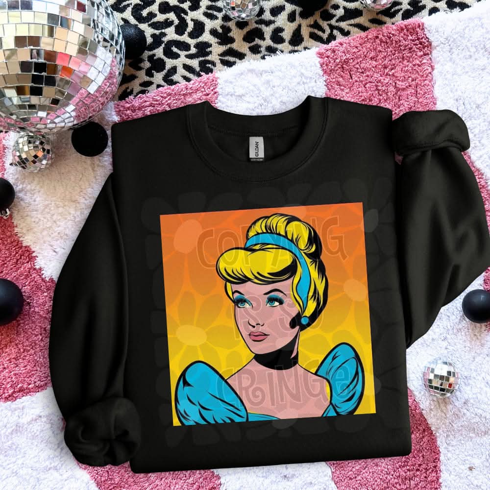 Slipper princess Color Pop Art-DTF TRANSFER (WFD M25)