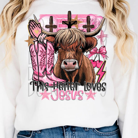 This heifer loves Jesus-DTF TRANSFER (FDC MR25)