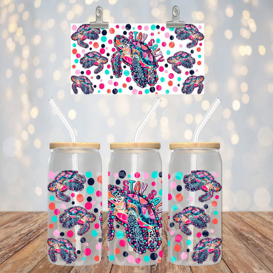 Stay Salty 🐢- UV dtf wrap 16oz libbey (PHDC AP25)