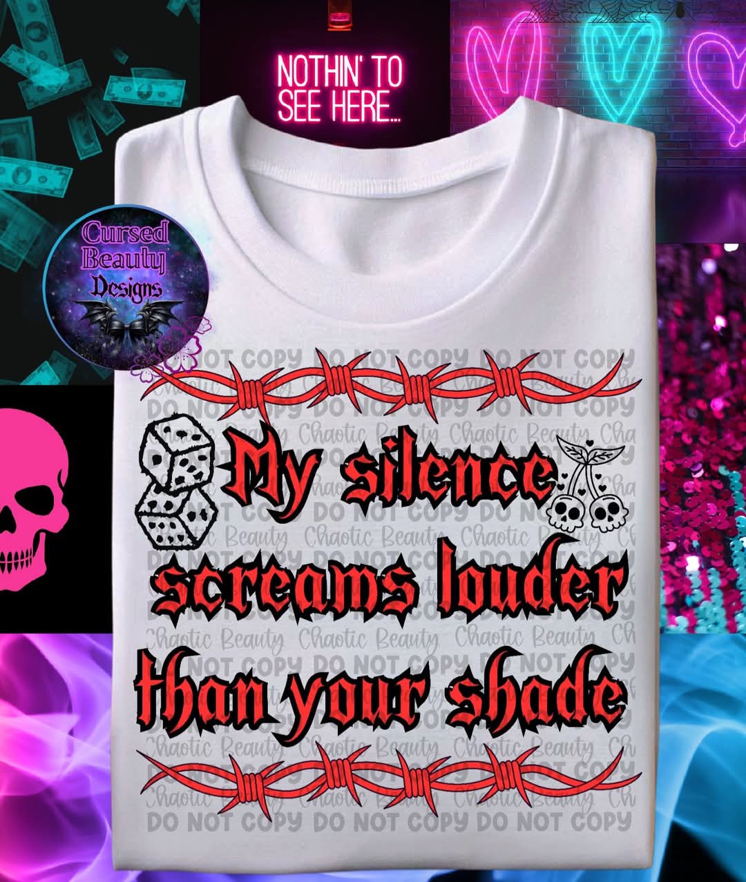 My silence screams louder- DTF TRANSFER (CBD)