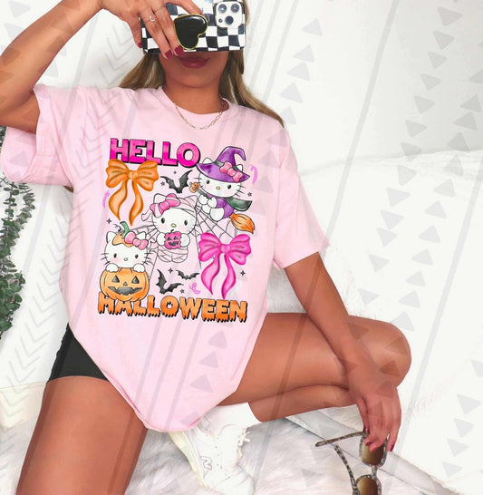 Hello Halloween- DTF TRANSFER (Spooky & Sparkly Collab)