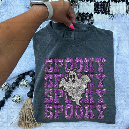 Spooky Faux Sequin 👻 - DTF TRANSFER (Spooky & Sparkly Collab)