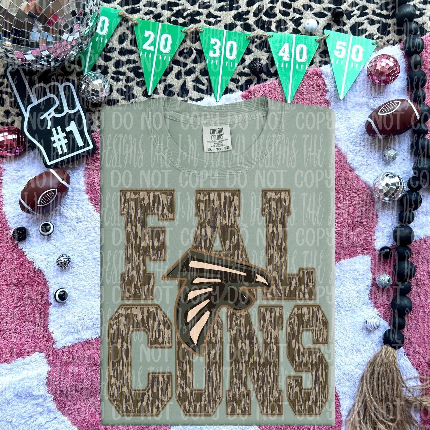 Falcons - mascot camo - DTF TRANSFER (JMD)