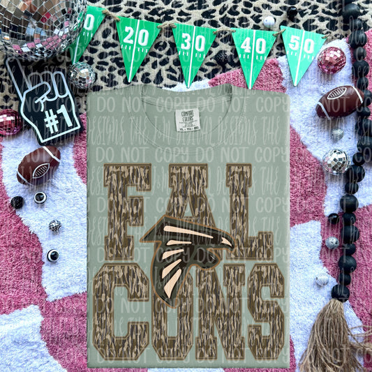 Falcons - mascot camo - DTF TRANSFER (JMD)