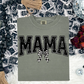 Mama black coquette bow checkered - DTF TRANSFER