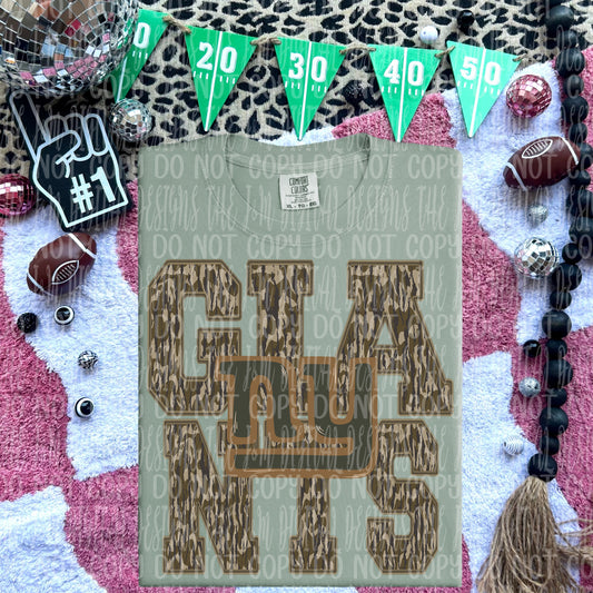 Giants - mascot camo - DTF TRANSFER (JMD)