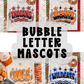 BUBBLE LETTERS team spirit football (CHOOSE YOUR TEAM!) - DTF TRANSFER (PVC)
