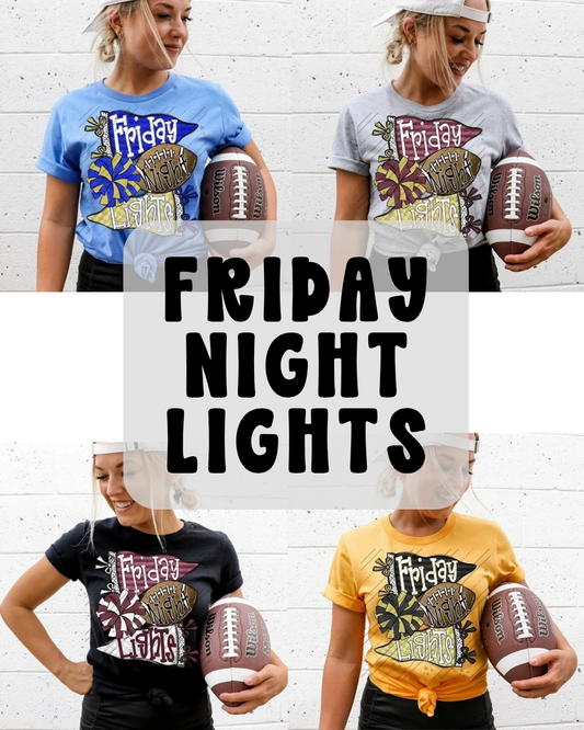 FRIDAY NIGHT LIGHTS team spirit football (CHOOSE YOUR TEAM!) - DTF TRANSFER (CCD)
