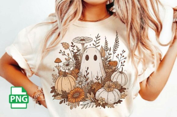 Floral ghost collage - DTF TRANSFER (CFD)