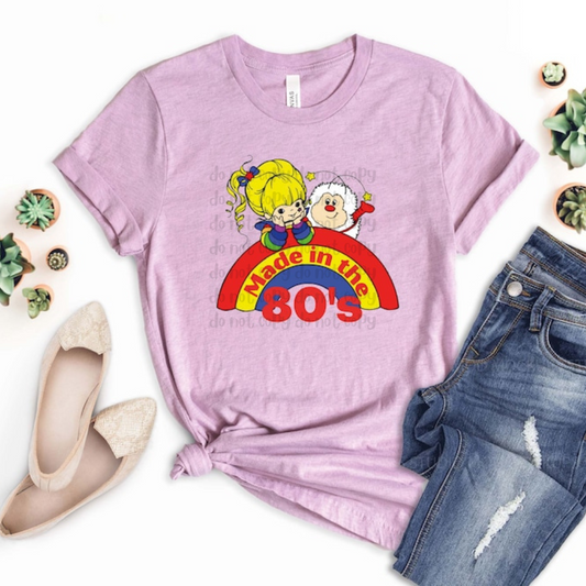 Made in the 80s rainbow girl - DTF TRANSFER