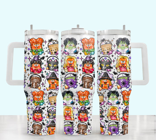 Nuggets & buckets Halloween ; UV DTF 40OZ TUMBLER Wrap (top & bottom) Holiday kickoff collab