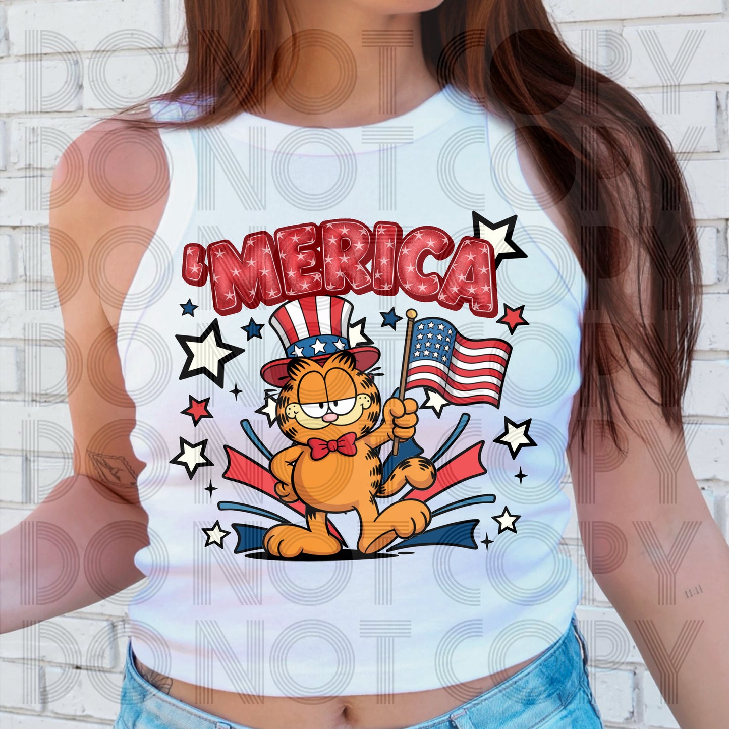 Merica cat - DTF TRANSFER (Blast from the past Collab)