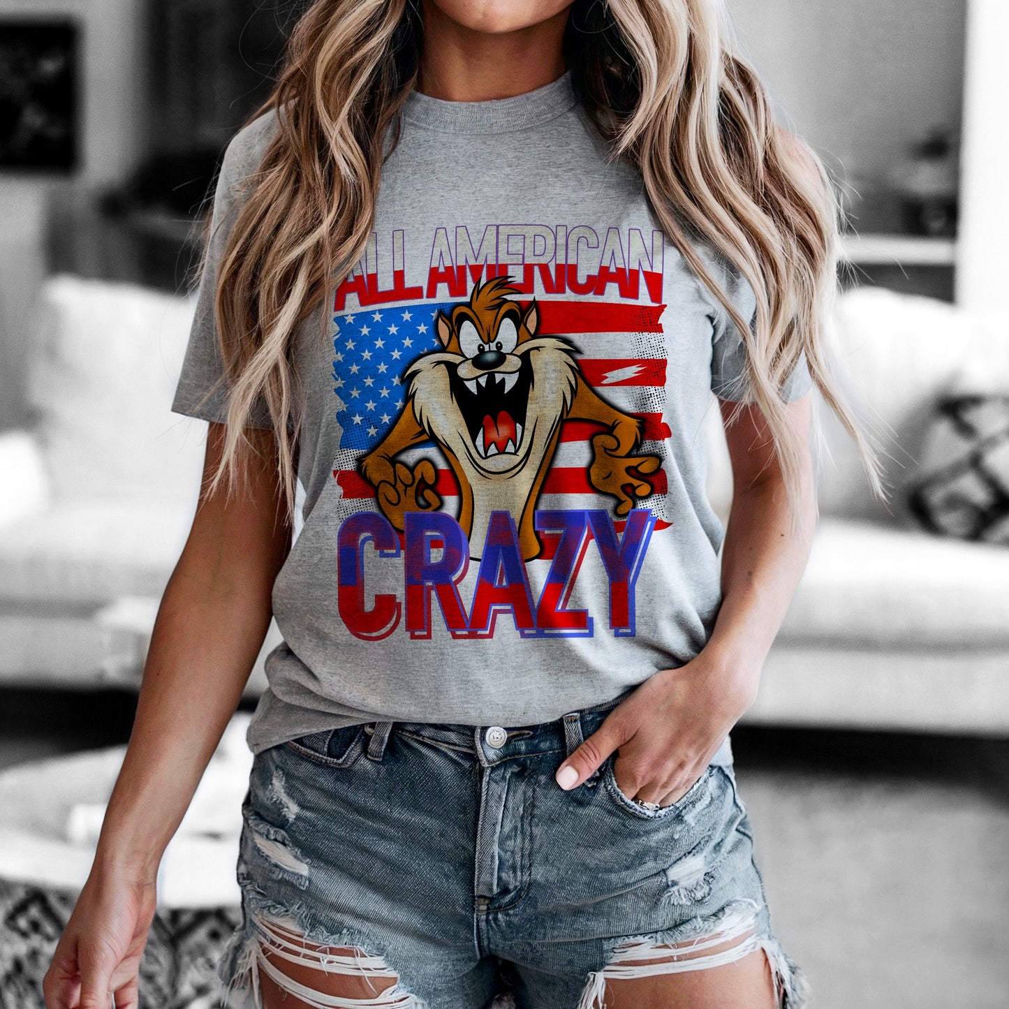 All American crazy - DTF TRANSFER (Blast from the past Collab)