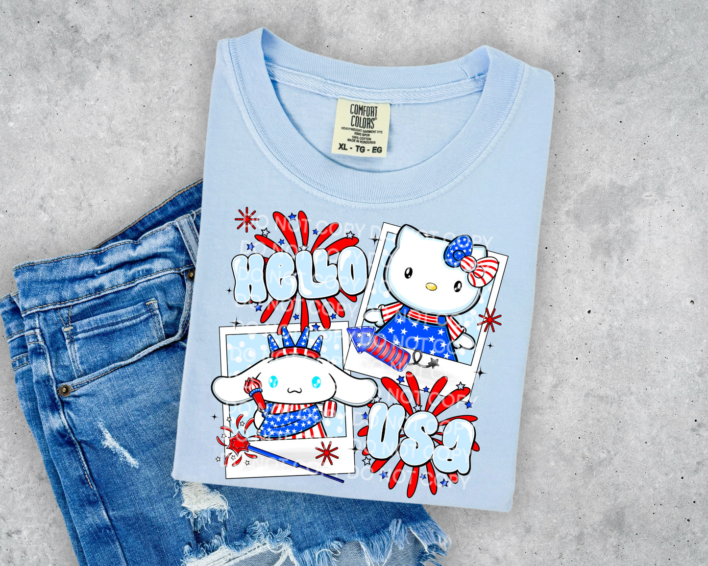 Hello USA hk - DTF TRANSFER (Blast from the past Collab)