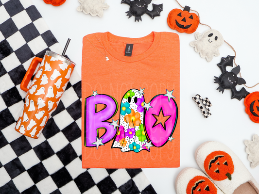 Boo colorful ghost (DTF TRANSFER) PHDC (AG 25)