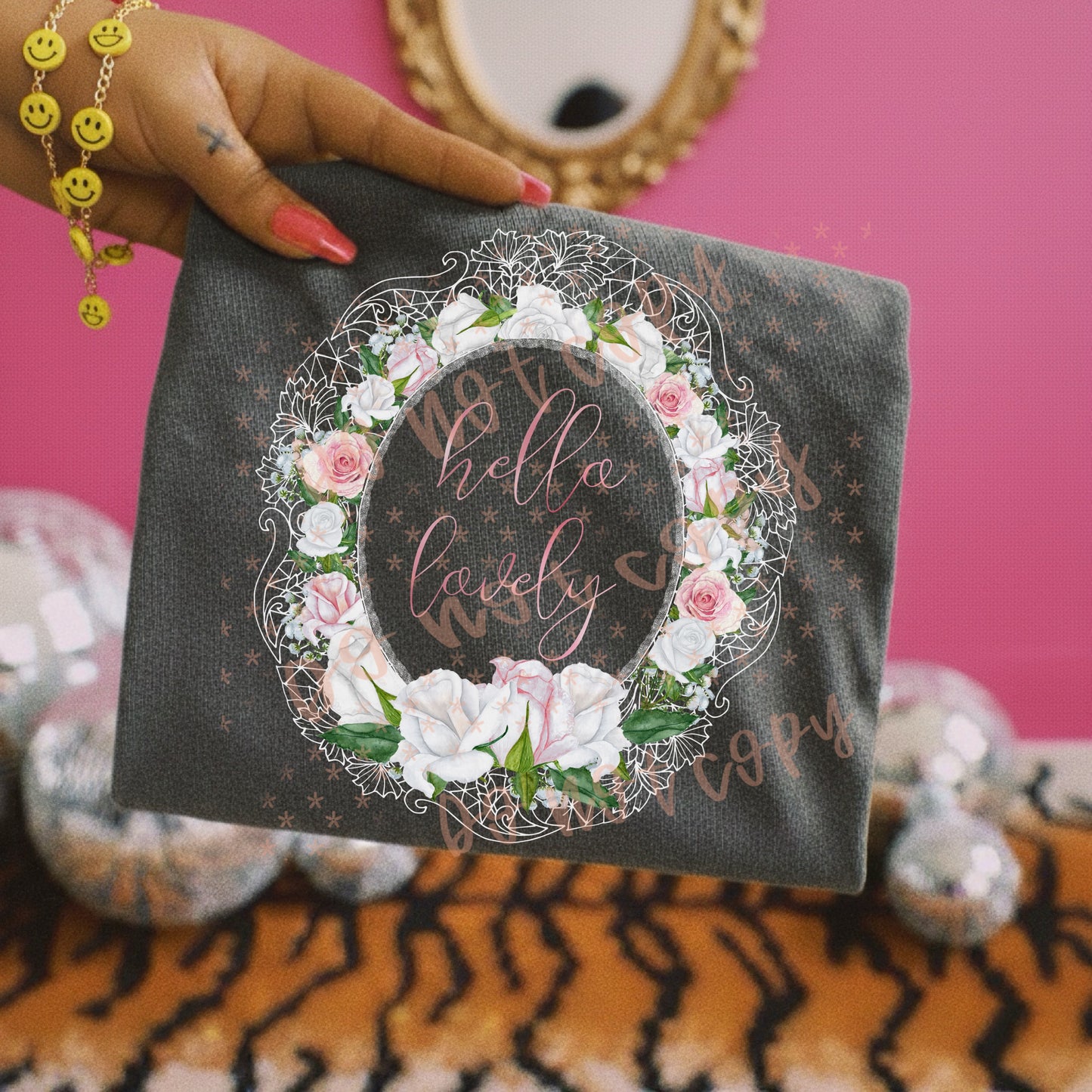 Hello lovely - DTF TRANSFER (XOXO Epic Valentine's Collab SYM PD X PVC)