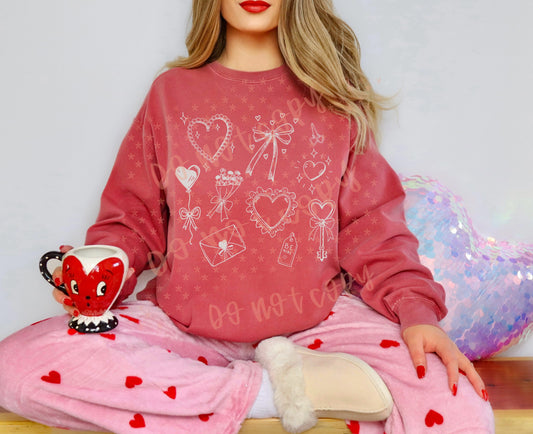 Outline vday collage - DTF TRANSFER (XOXO Epic Valentine's Collab SYM PD X PVC)