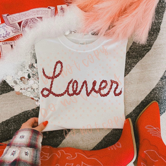 Lover - DTF TRANSFER (XOXO Epic Valentine's Collab SYM PD X PVC)