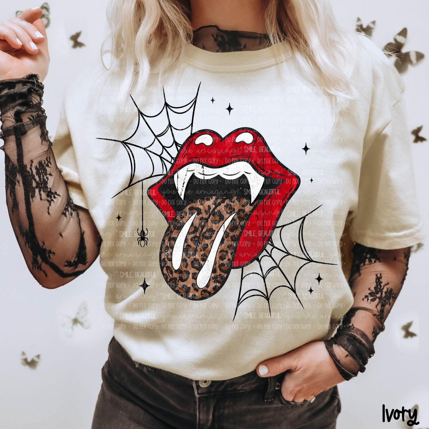 Vampire leopard tongue - DTF TRANSFER (CNC)