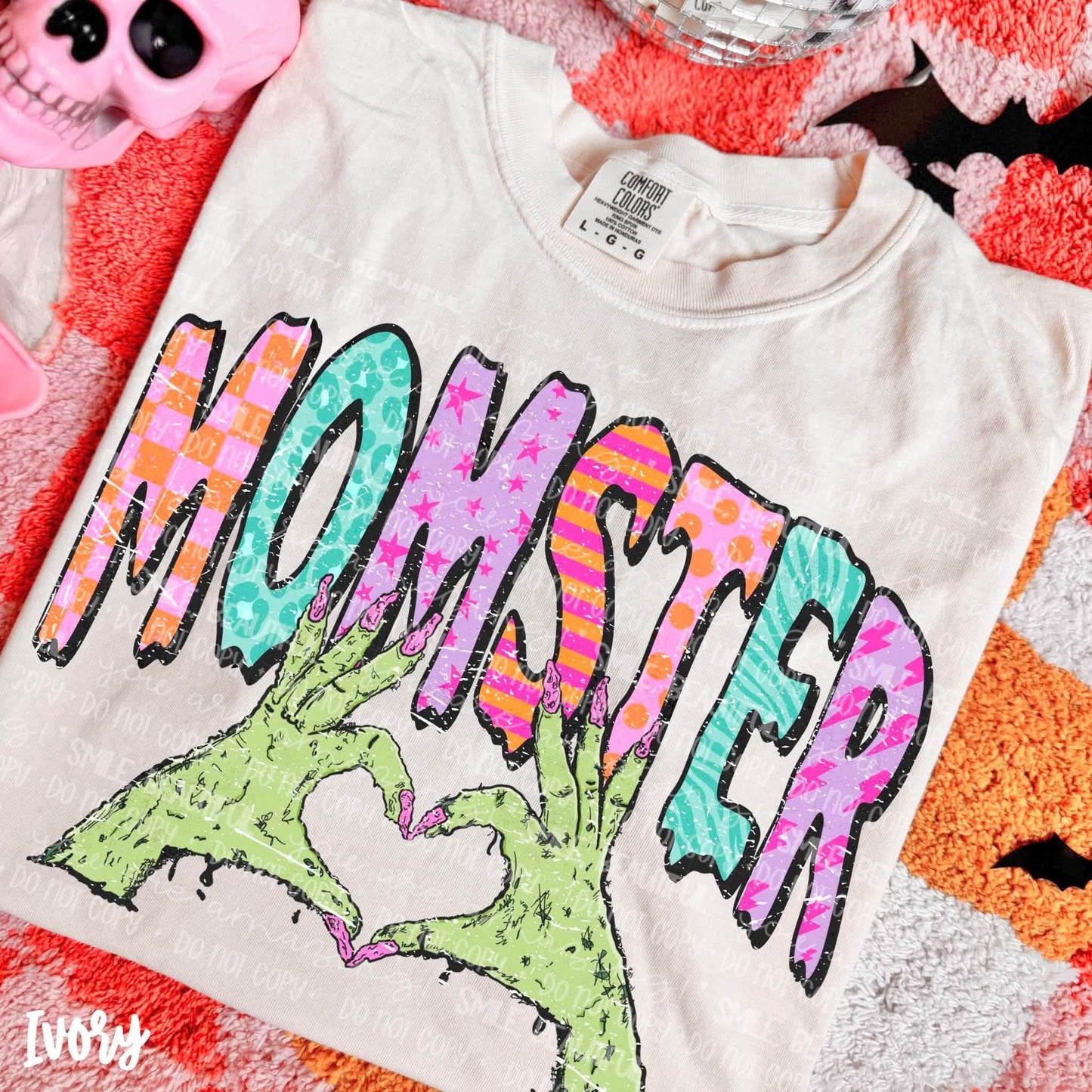 Momster zombie heart hands - DTF TRANSFER (CNC)