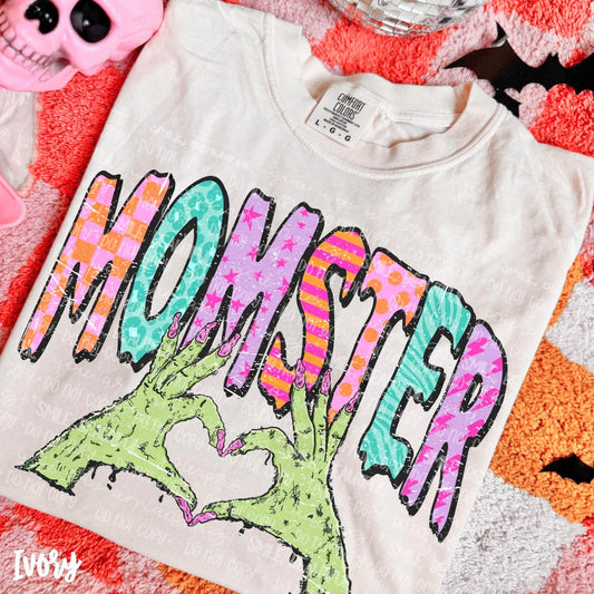 Momster zombie heart hands - DTF TRANSFER (CNC)