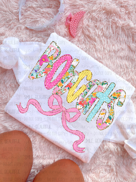Bobcats Floral bow coquette spring - DTF TRANSFER (CNC APR26)