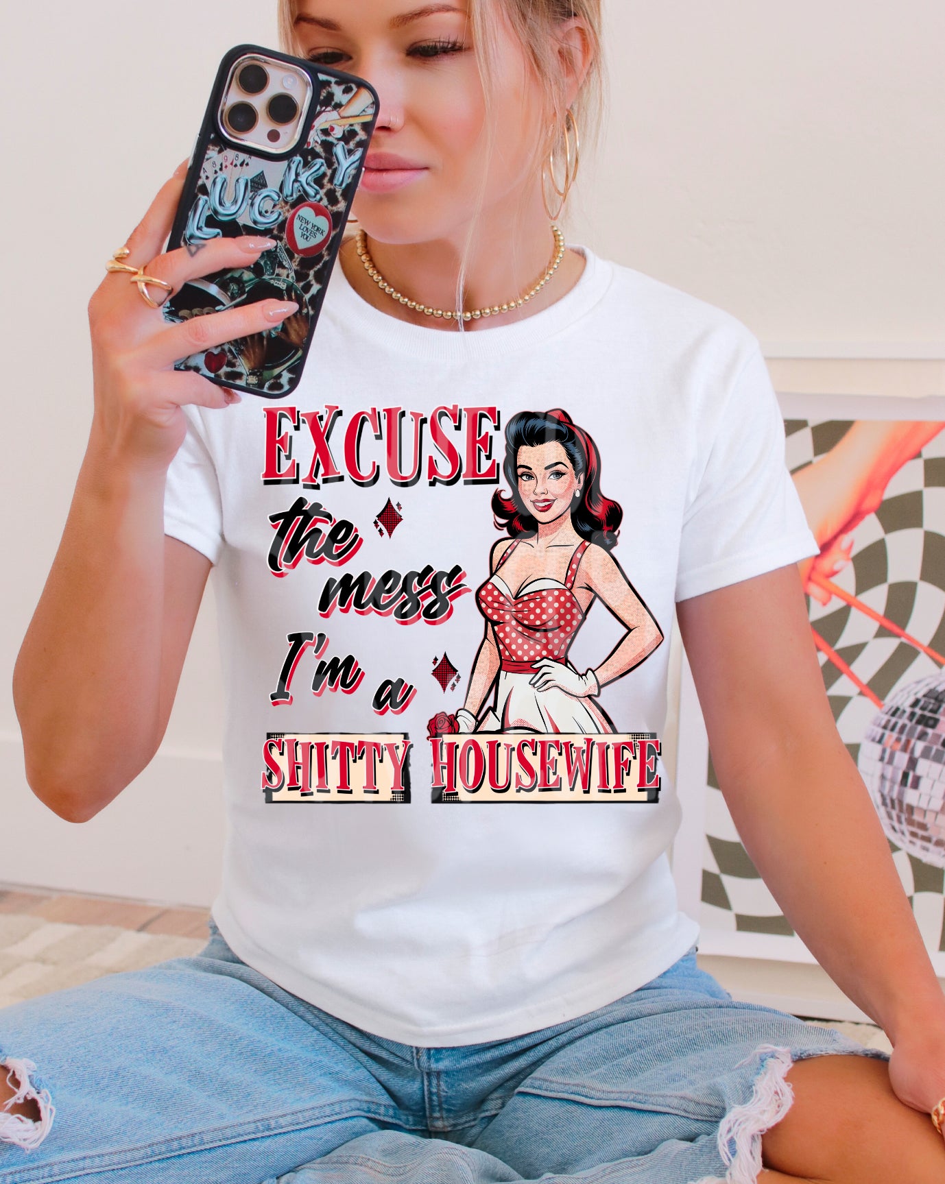 Excuse the mess I'm a shitty housewife NSFW - DTF TRANSFER (DDV)