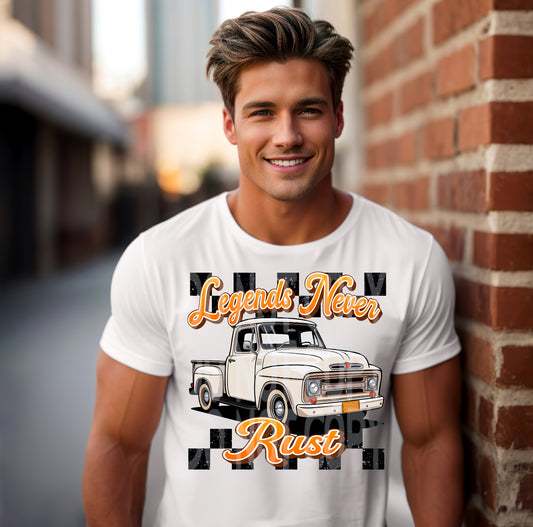 Legends never rust vintage truck - DTF TRANSFER (DDV)
