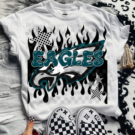 Eagles ; flame drip - DTF TRANSFER (T4KD)