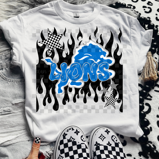 Lions ; flame drip - DTF TRANSFER (T4KD)
