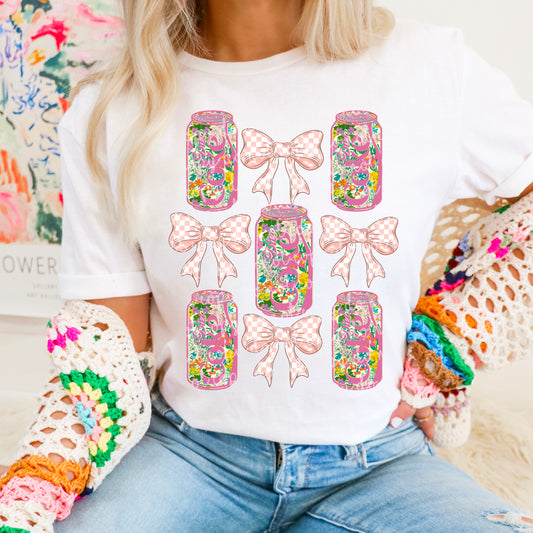 DC floral drinks bows coquette grid - DTF TRANSFER (MMDD F25)