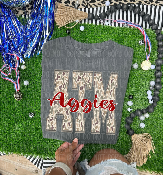 Atm Aggies duck camo - DTF TRANSFER (JMD)