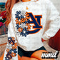 Auburn - DTF TRANSFER (floral letters & skellies & sleeves MMD)