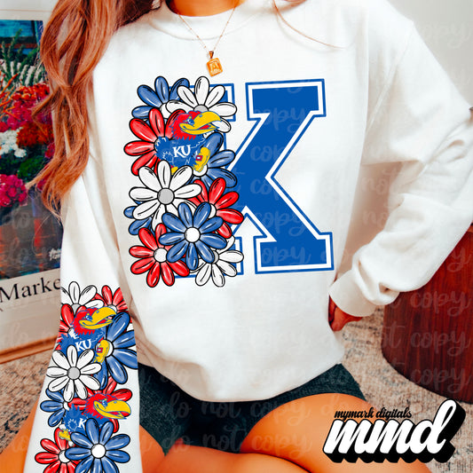 KU - DTF TRANSFER (floral letters & skellies & sleeves MMD)