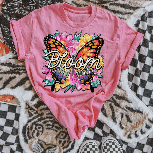 Bloom with grace butterfly - DTF TRANSFER (SSDa)