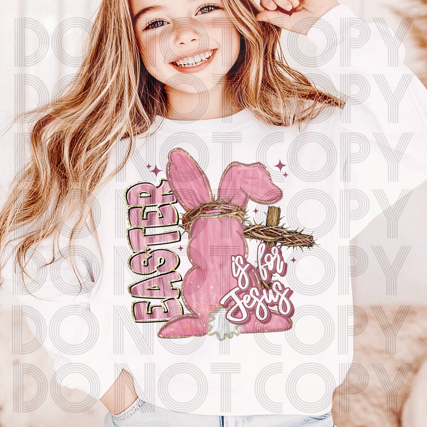 Easter is for Jesus pink - DTF TRANSFER (Eggstravaganza multi designer collab)