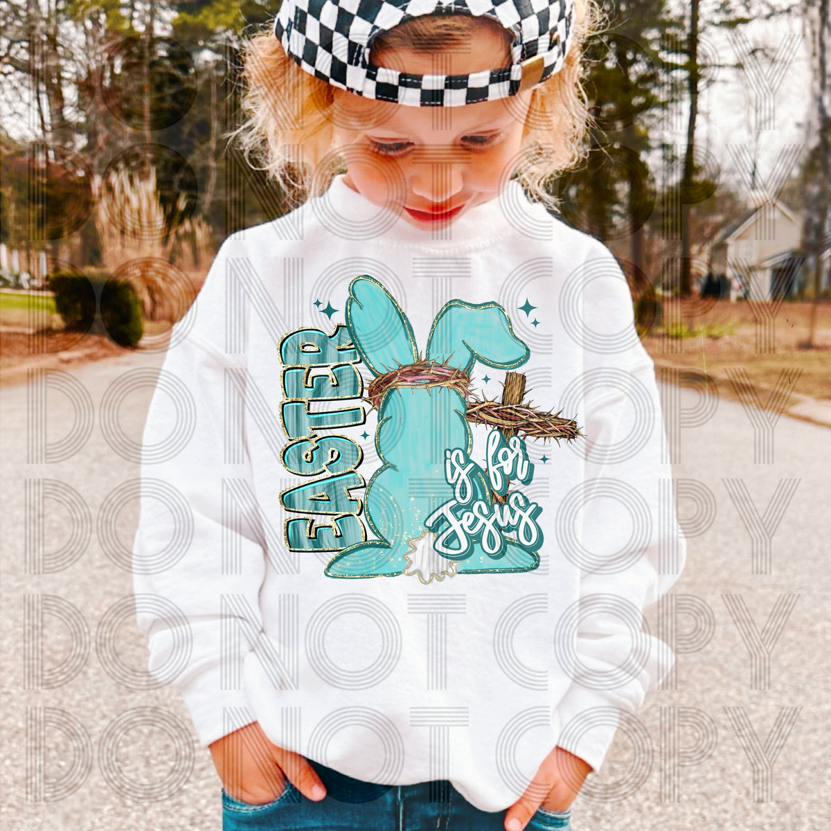 Easter is for Jesus blue - DTF TRANSFER (Eggstravaganza multi designer collab)