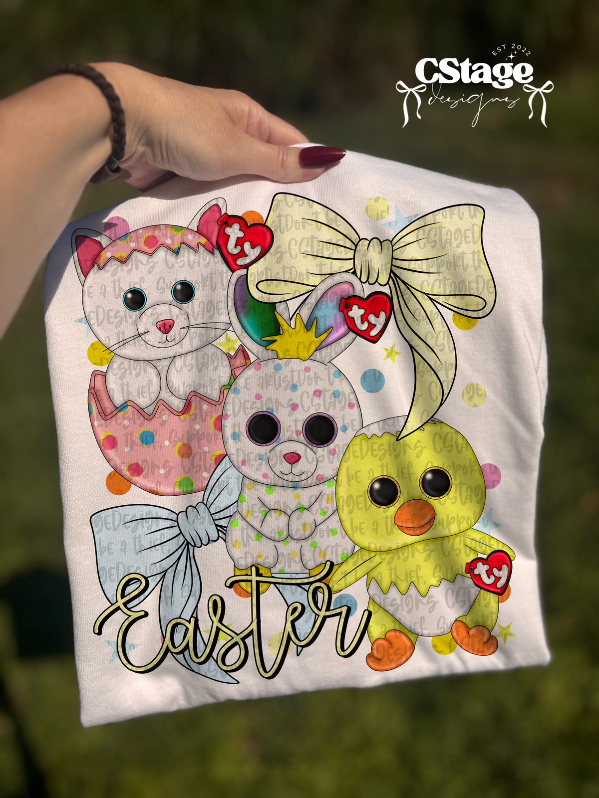 Beanie babies Easter - DTF TRANSFER (Eggstravaganza multi designer collab)