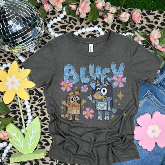 Floral dogs lace - DTF TRANSFER (SSDa)