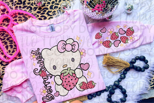 HK strawberry lace - DTF TRANSFER - (SSDa)