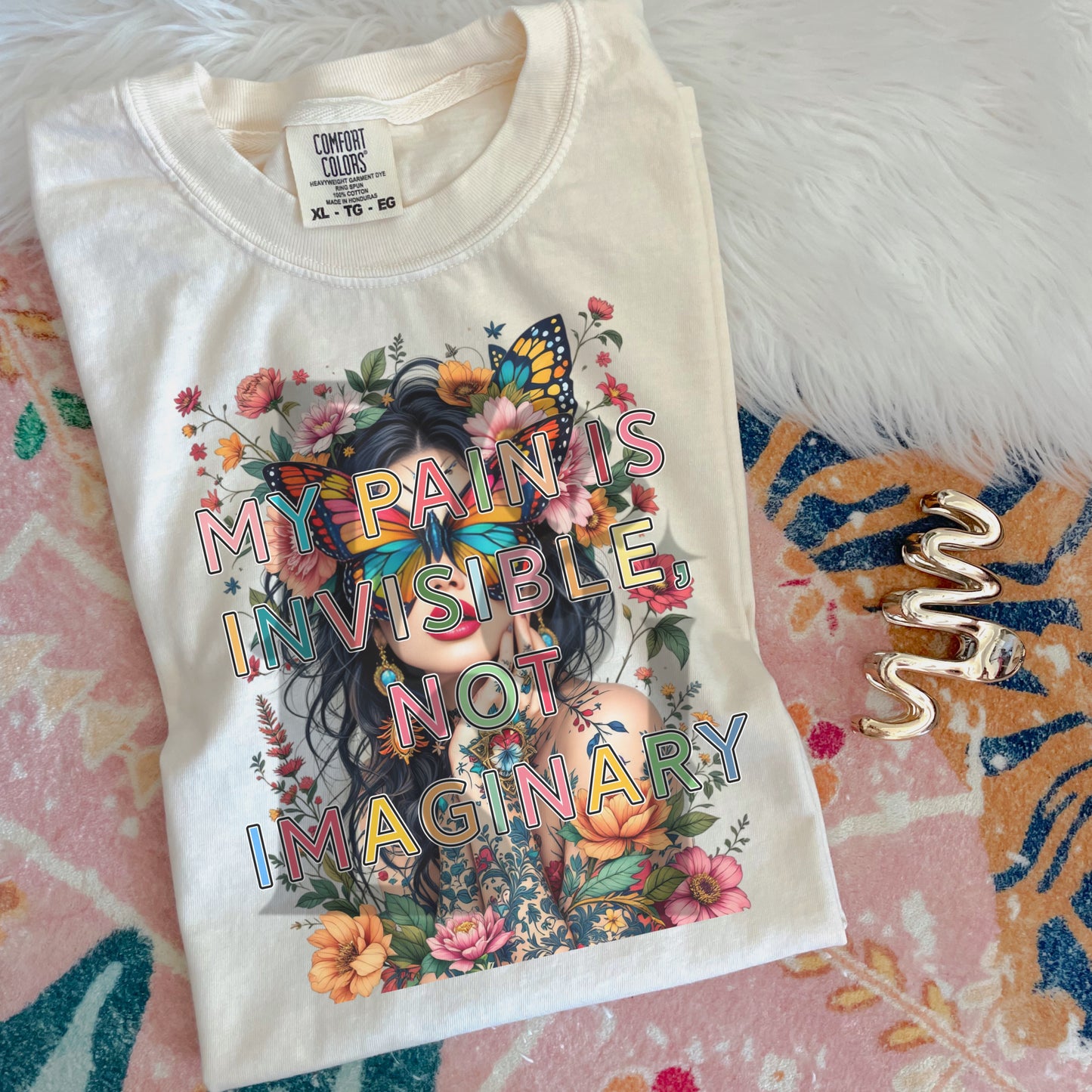 My pain is invisible not imaginary - DTF TRANSFER (Invisible illness Collab)