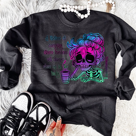 Sad skellie girl - DTF TRANSFER (Invisible illness Collab)